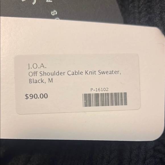 J.O.A. Black Off-the-Shoulder Sweater - Picture 5 of 8